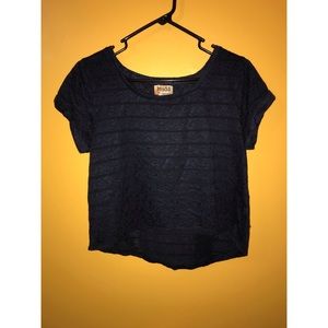 Dark blue crop top tee